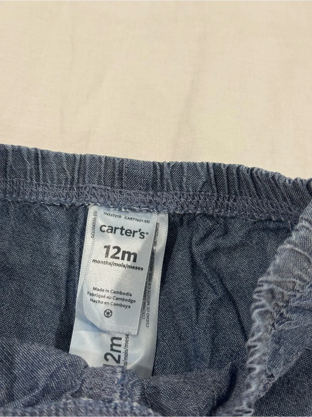 Carter's Indigo Denim Elastic-Waist Shorts